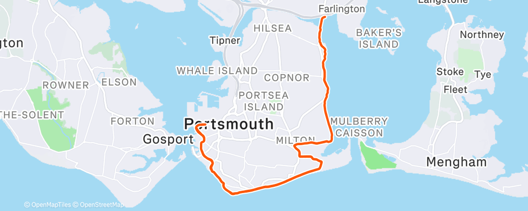 Карта физической активности (Pompey long run with Rob ⚓️)