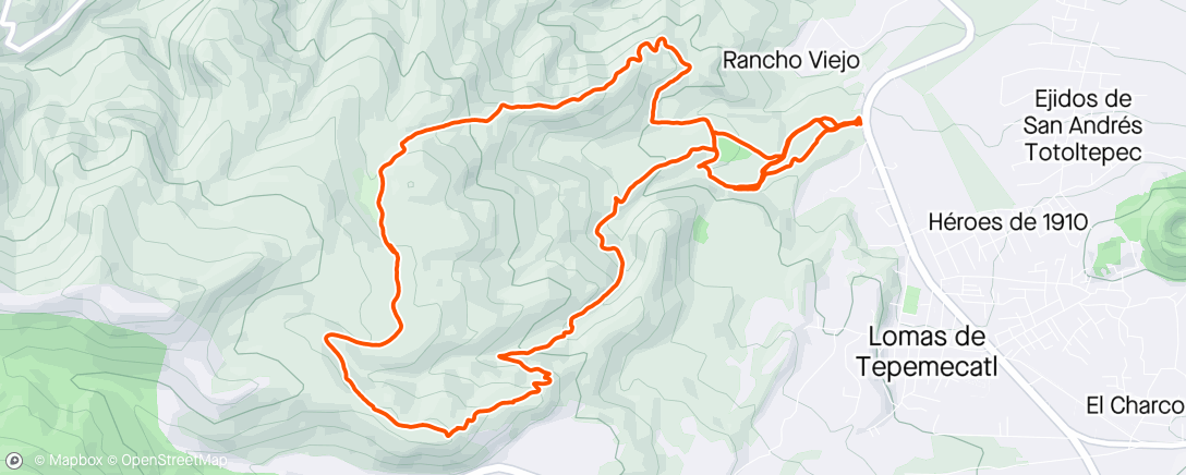 Mapa da atividade, Vuelta en bicicleta eléctrica a la hora del almuerzo