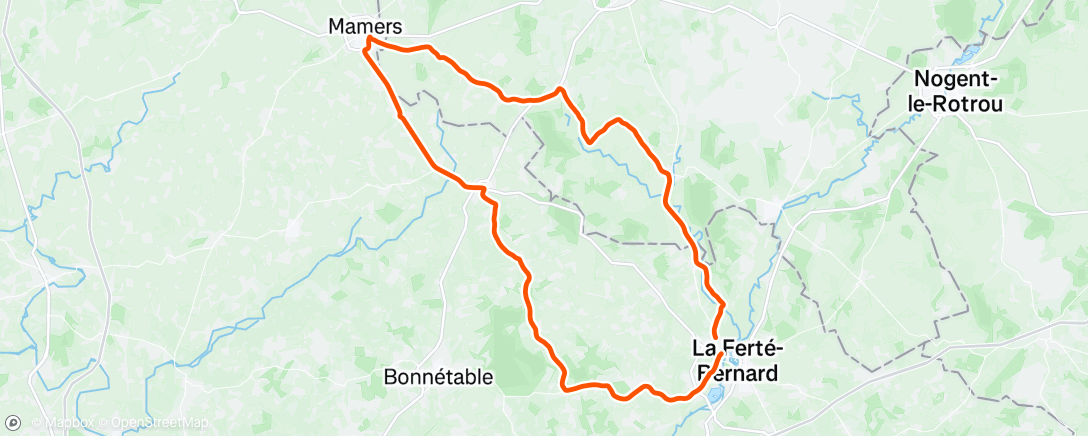 Map of the activity, Afternoon Ride