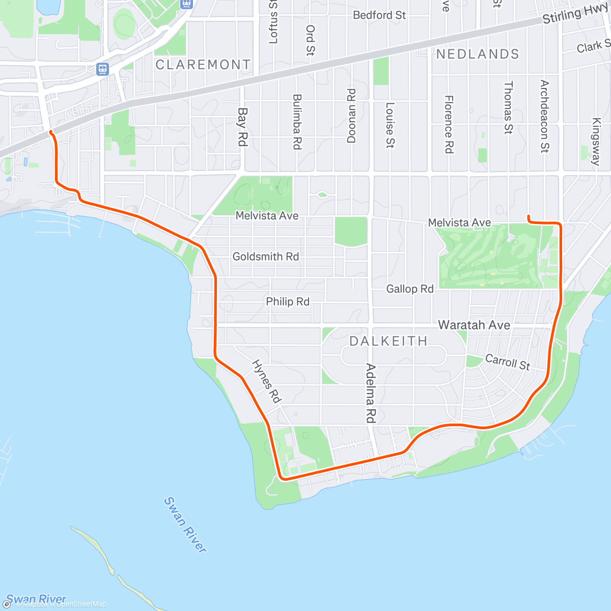 Map of the activity, New bike cruise home