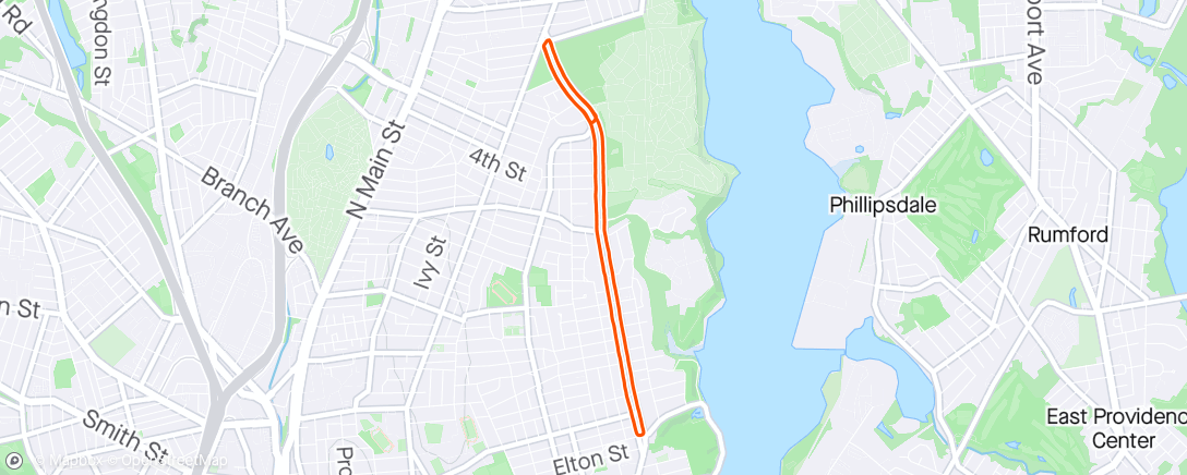 Map of the activity, The rain held off and I got to run in one of my favorite spots with a bunch of my favorite PVD runners!! 💙