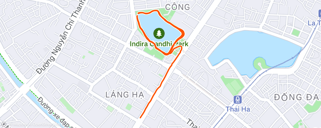 Map of the activity, Morning Run