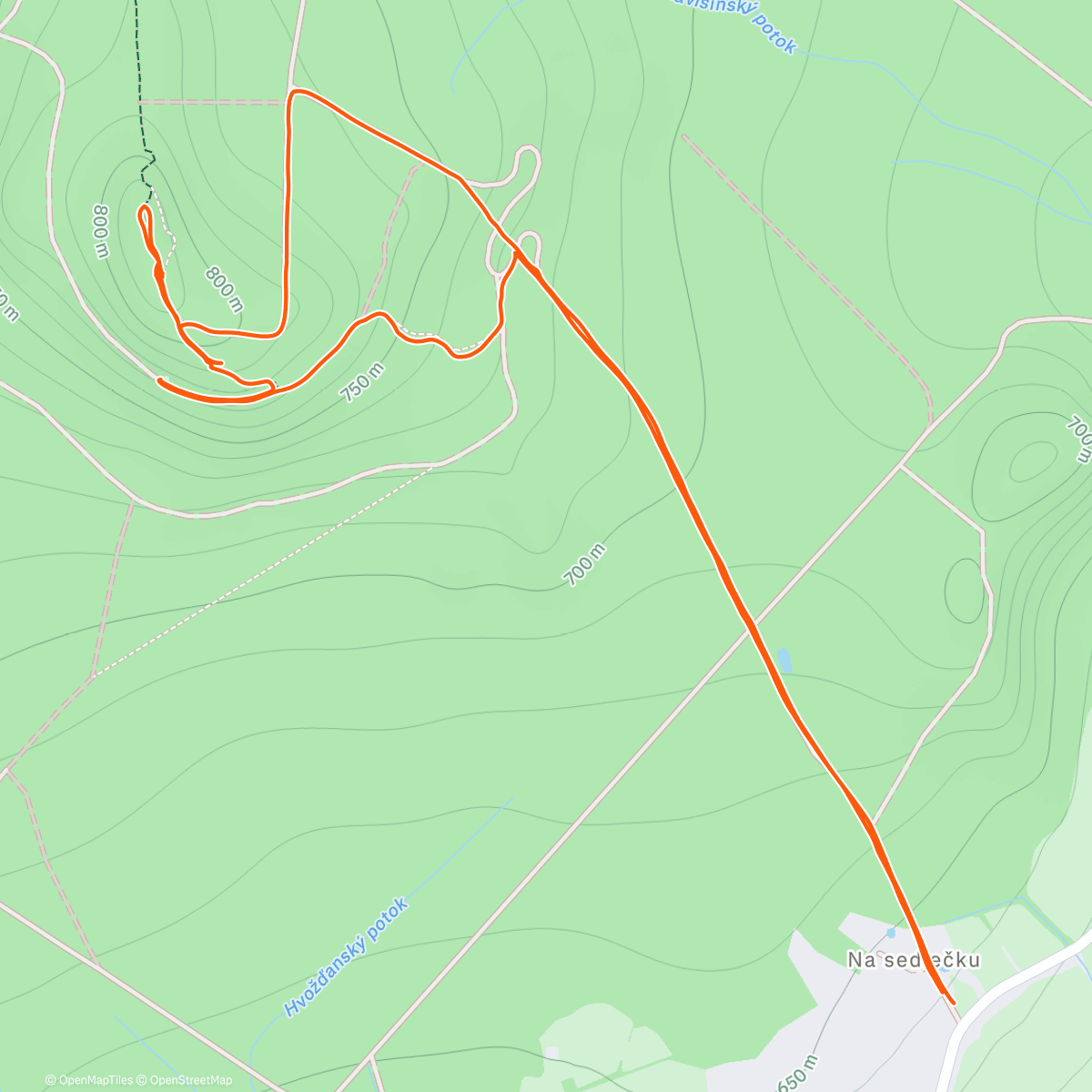 Карта физической активности (Na Třemšín)