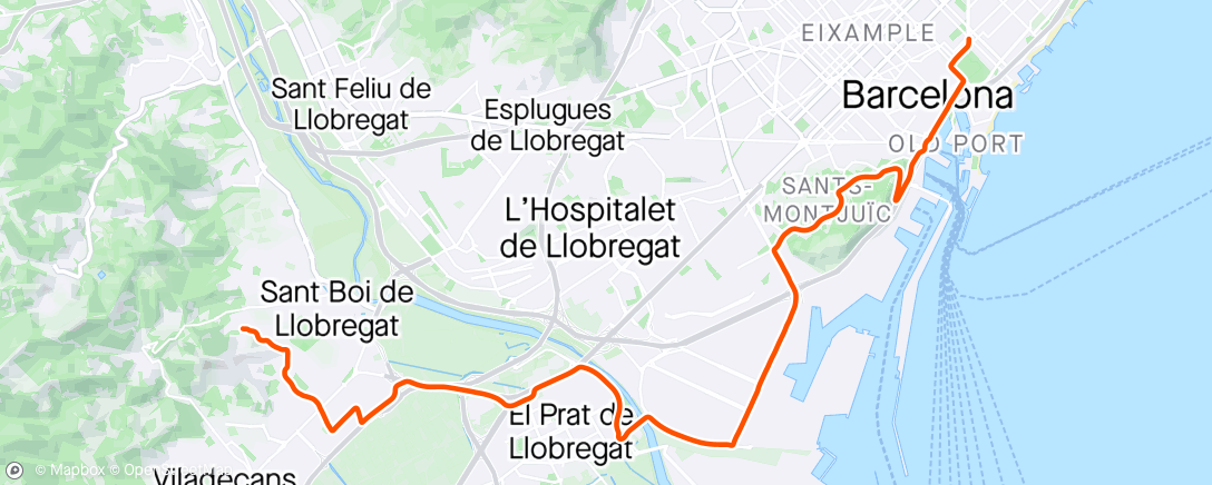 Map of the activity, Bike to work #3