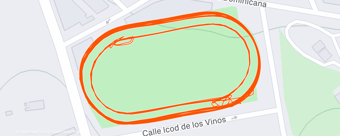 Map of the activity, Carrera de mañana