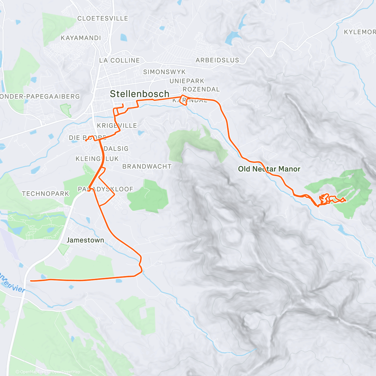Map of the activity, Morgenausfahrt