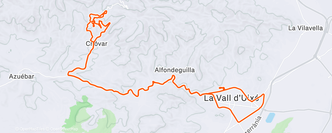 Карта физической активности (Bicicleta de montaña por la tarde)