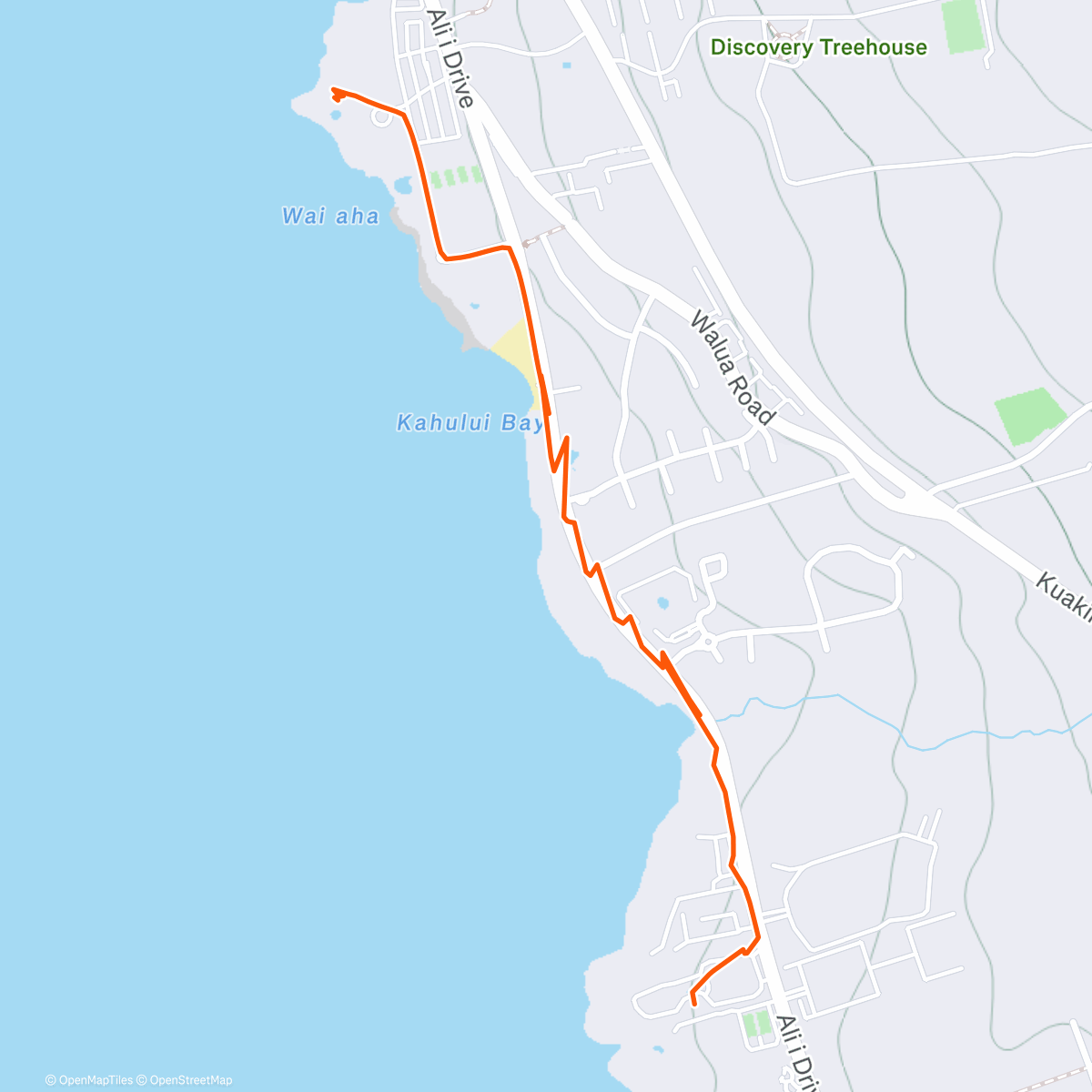 Map of the activity, Brent took Finn for a walk with his Fi Smart Collar Kailua-Kona, Hawaii ⛅