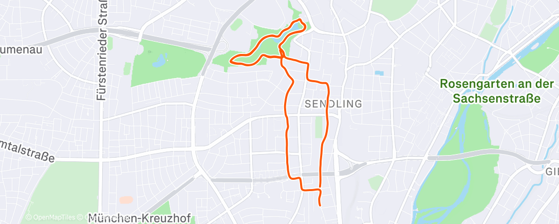 Map of the activity, Westpark Park-Walk