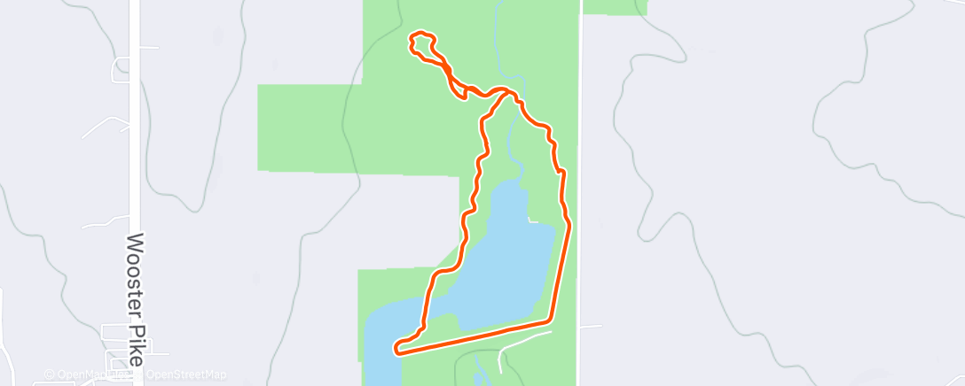 Map of the activity, Afternoon Hike