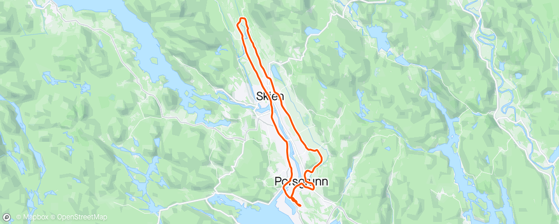 Map of the activity, Hoppestad - Jønnevald