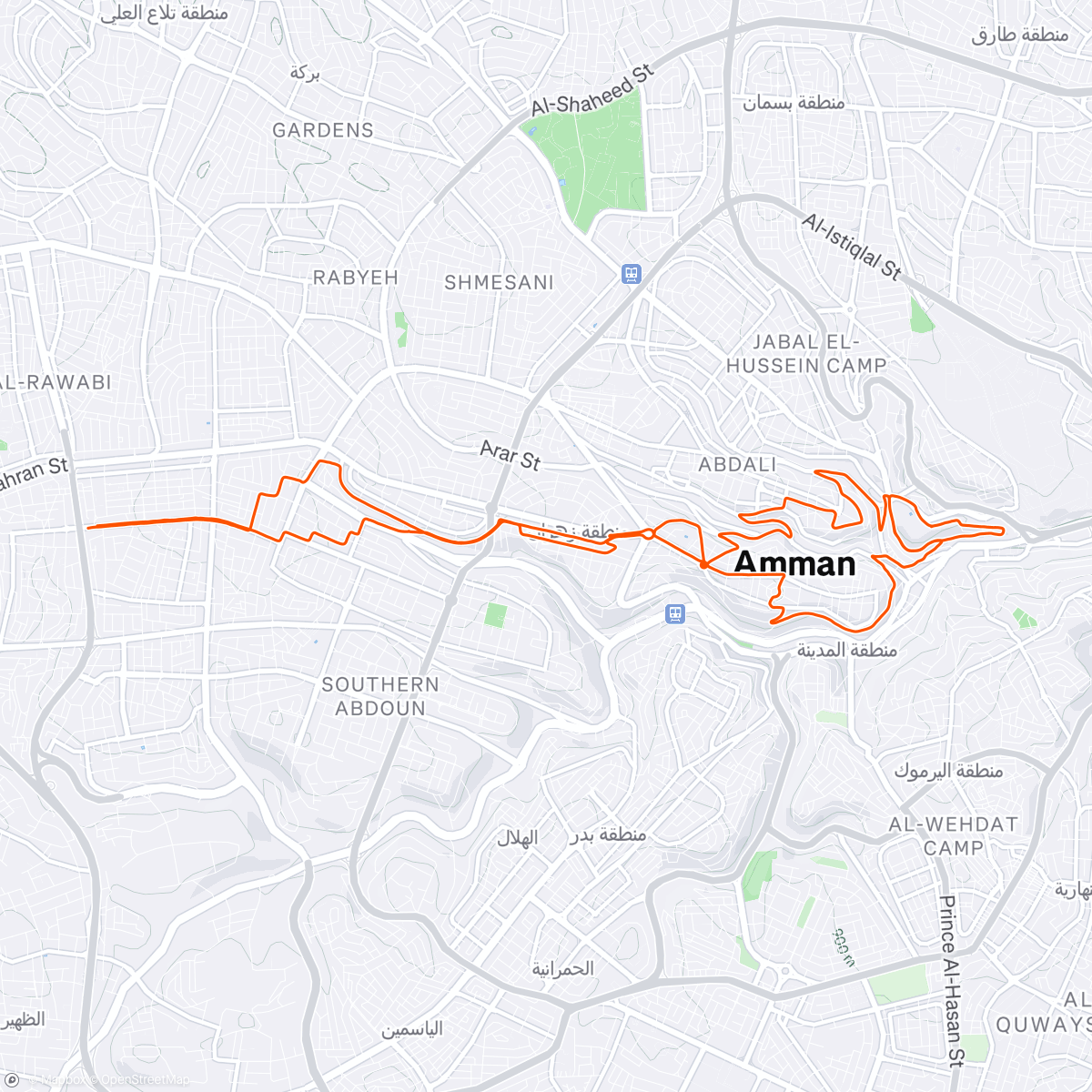Map of the activity, Goodbye Jordan City Tour 😅