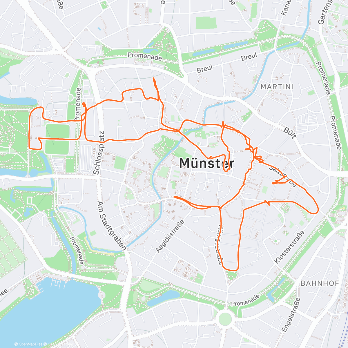 Map of the activity, Münster