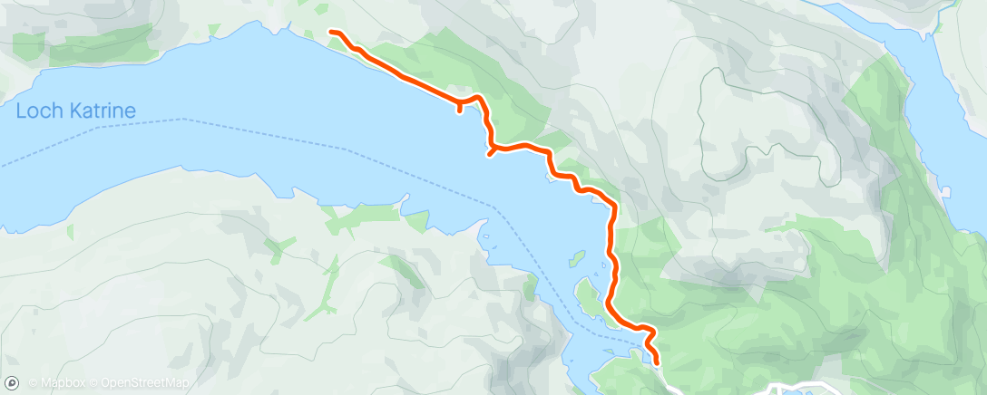Map of the activity, Loch Katrina surrounding