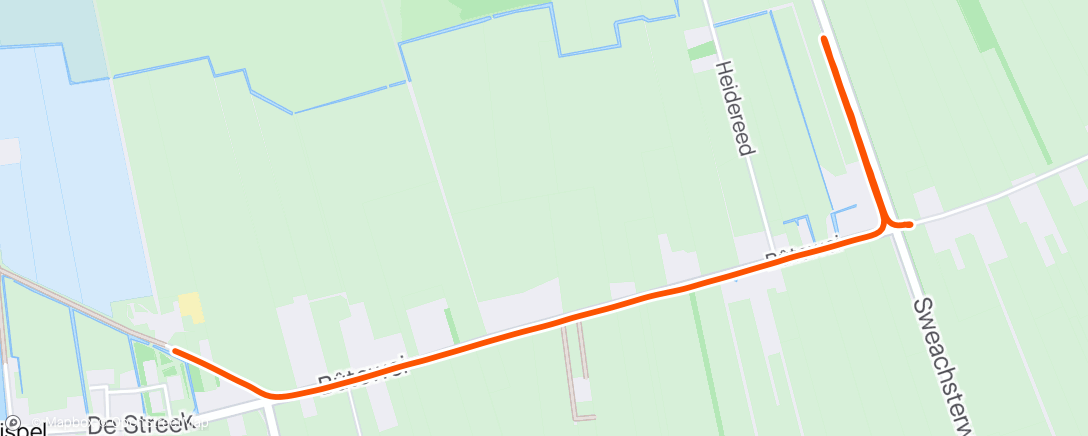 Map of the activity, Schaduw rondje 11km