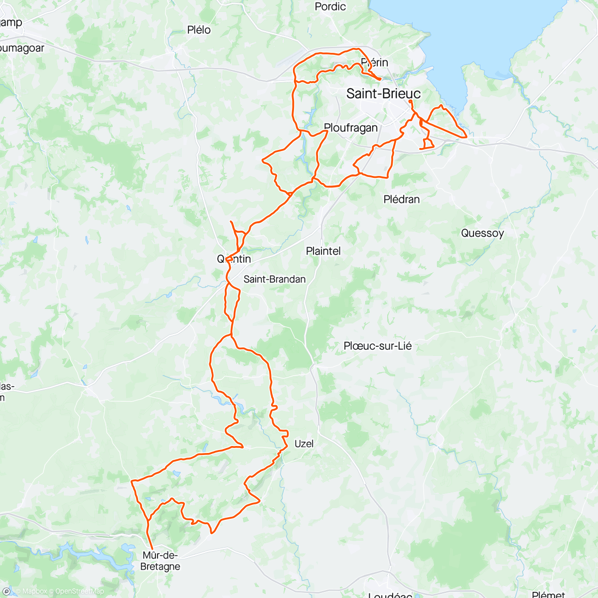 Map of the activity, Les petits routes avec Jules