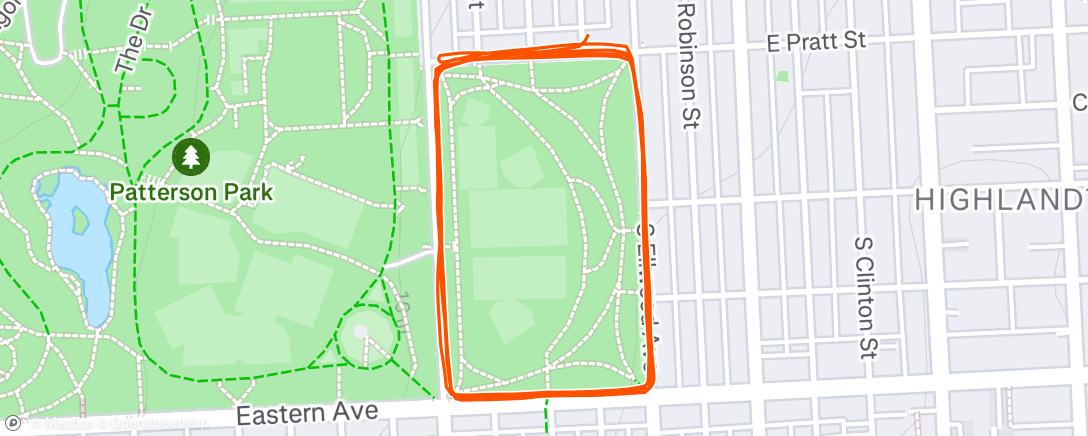 Map of the activity, Morning Run