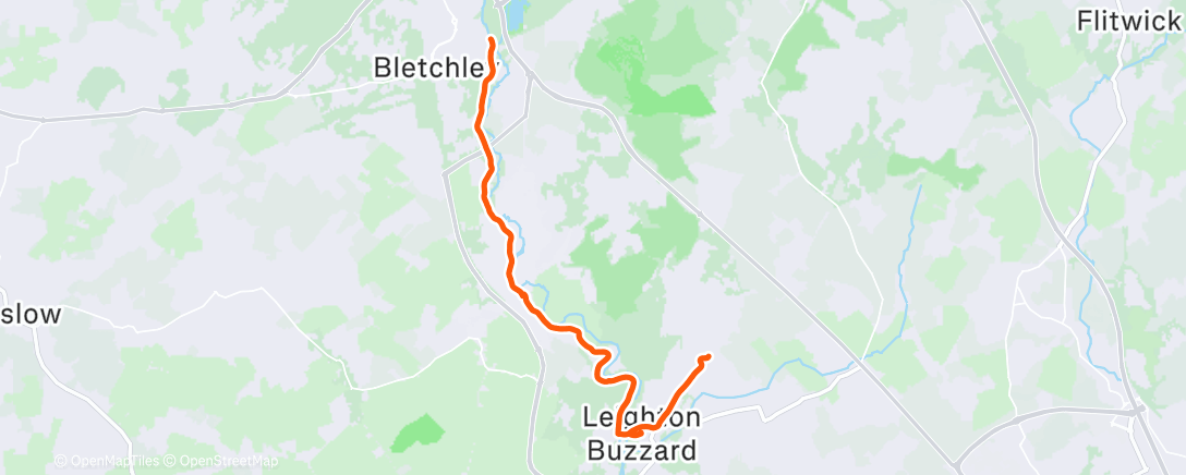 Map of the activity, Lunch Mountain Bike Ride