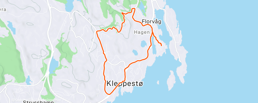 Map of the activity, Evening Run