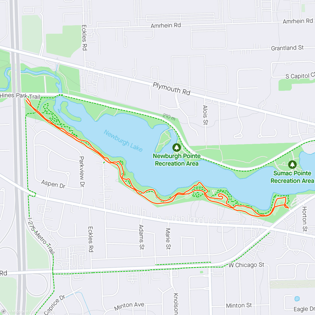 Mappa dell'attività Lakeview Trail