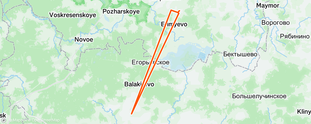 Map of the activity, Night Run