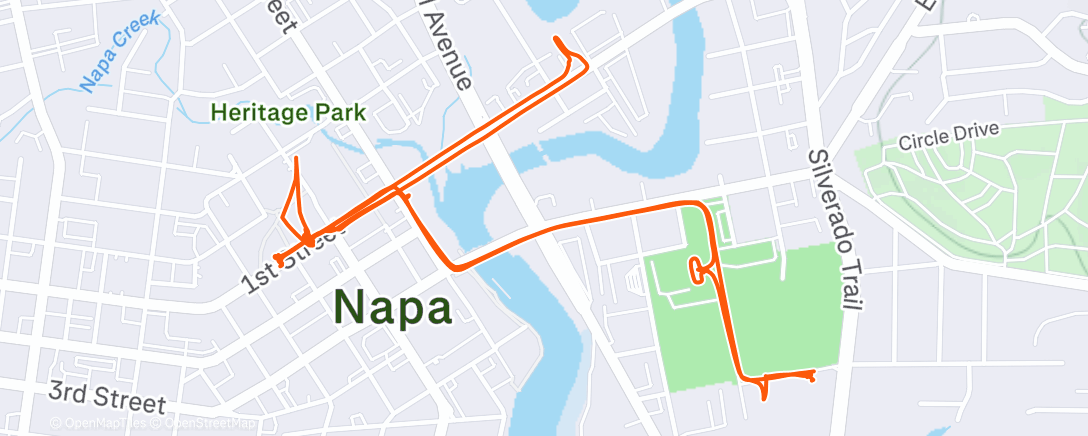 Map of the activity, Afternoon Walk