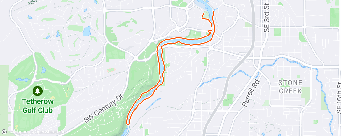 Map of the activity, River loop