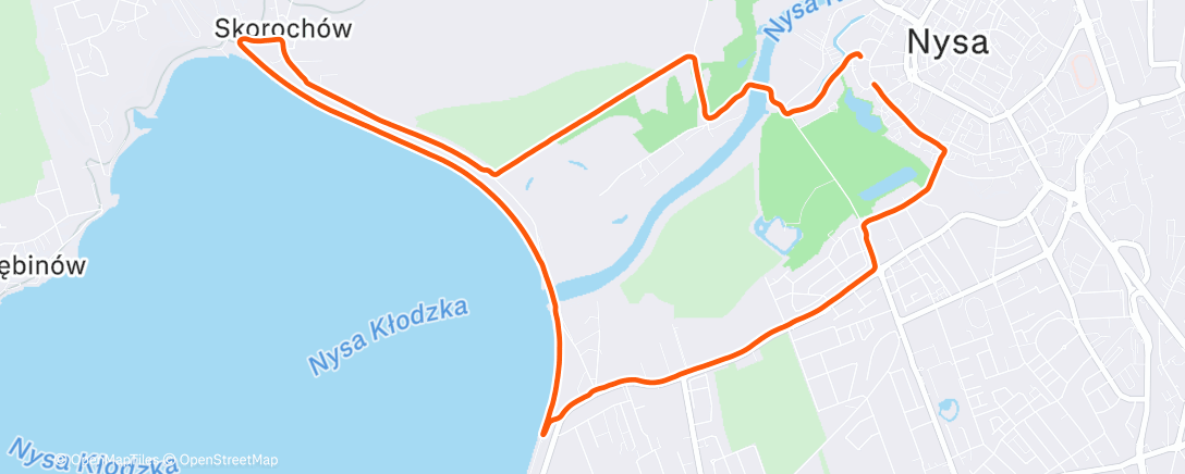 Map of the activity, Lunch Run