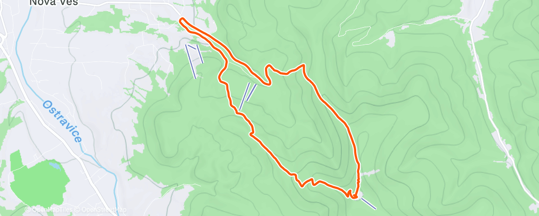 Map of the activity, Afternoon Hike
