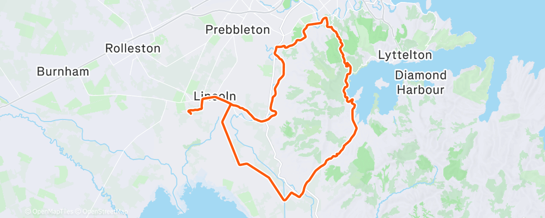 Map of the activity, Afternoon Ride