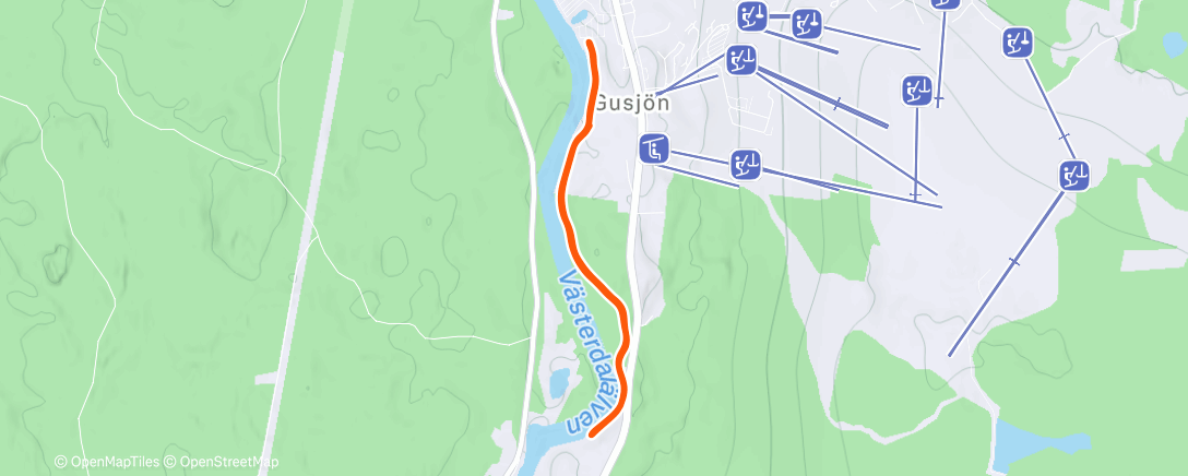 Map of the activity, Afternoon Nordic Ski
