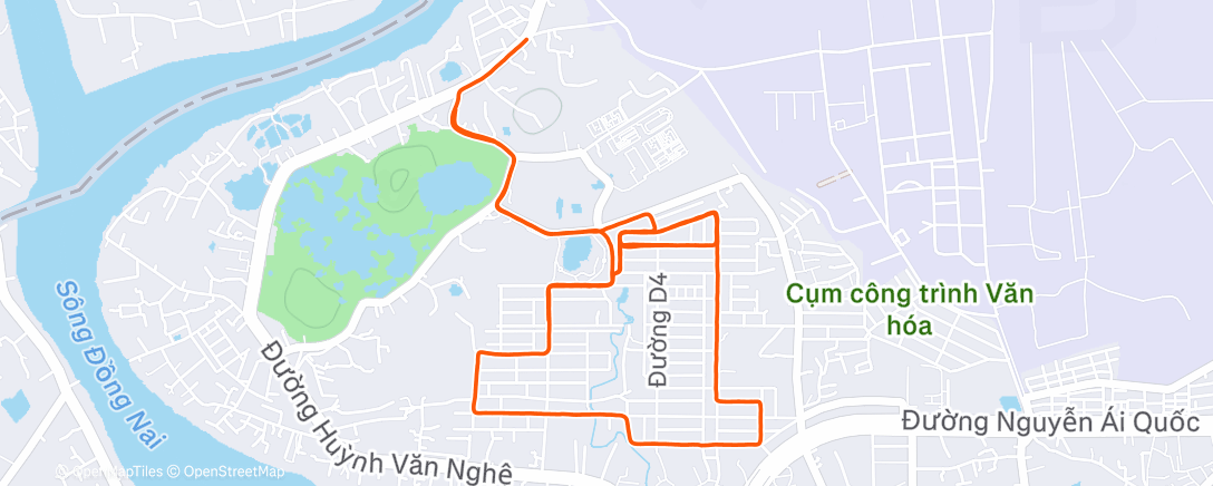 Map of the activity, Morning Run