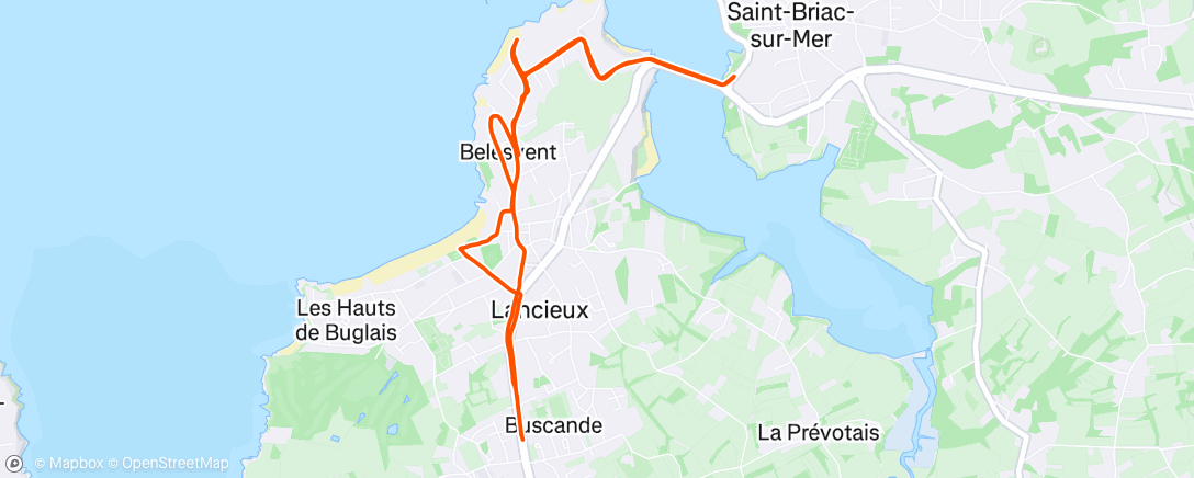 Map of the activity, Morning Run