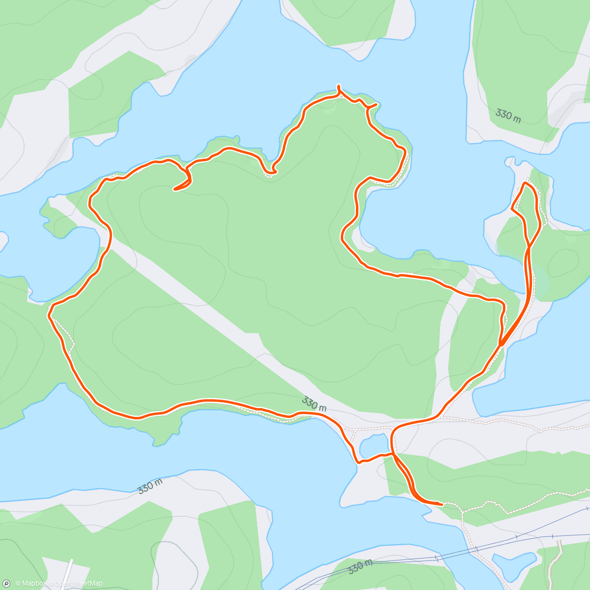 Map of the activity, Lunch Hike