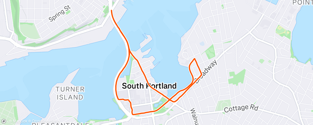 Map of the activity, Afternoon Run