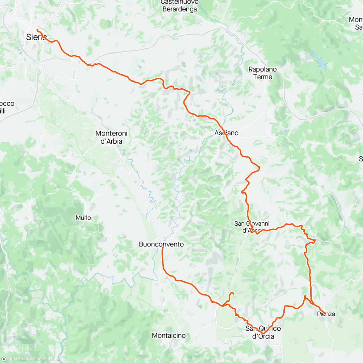 Map of the activity, Valle Velo gjør Toscana
