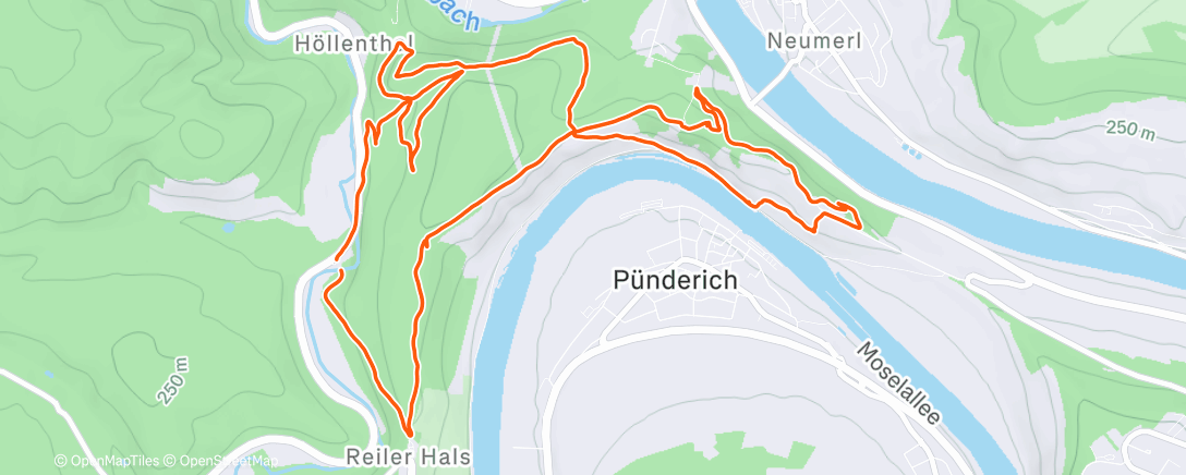 Map of the activity, Lauf am Morgen