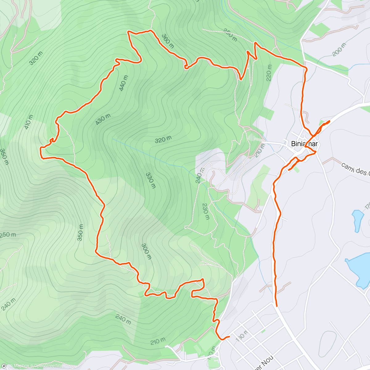 「Evening Hike」活動的地圖