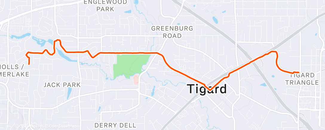 Map of the activity, Commute