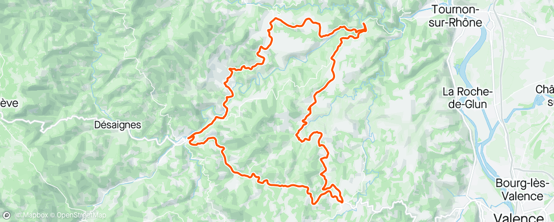 Mapa da atividade, Alboussiere - Lamastre - Colombier le Vieux
