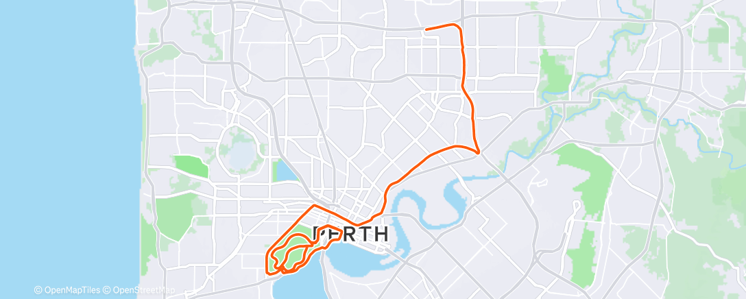 Carte de l'activité Cycling