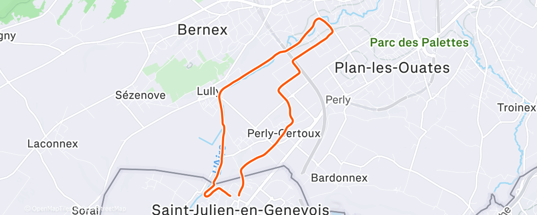 Карта физической активности (Course à pied le matin)