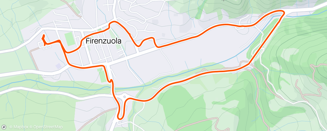 Map of the activity, Camminata serale con Tommy