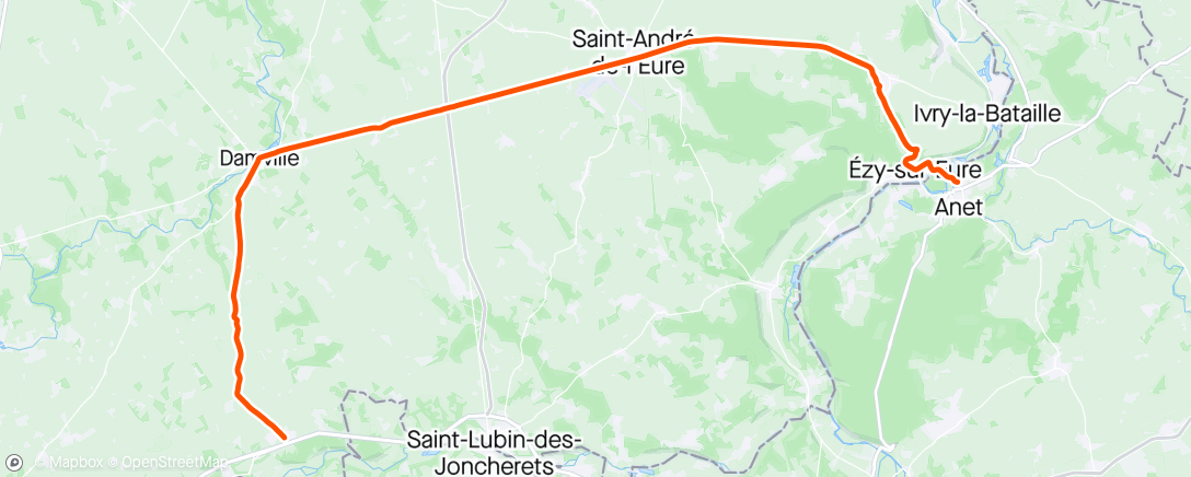 Map of the activity, Sortie vélo le matin - Partie 2 (80,27km - 2h46 - 29km\h )