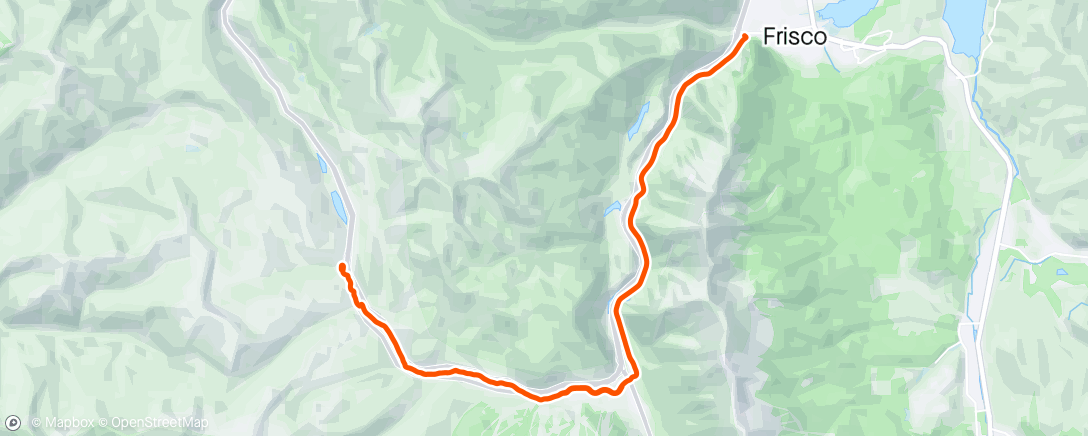 Map of the activity, Frisco To Vail Pass