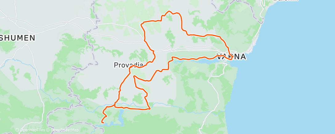 Map of the activity, Morning Ride