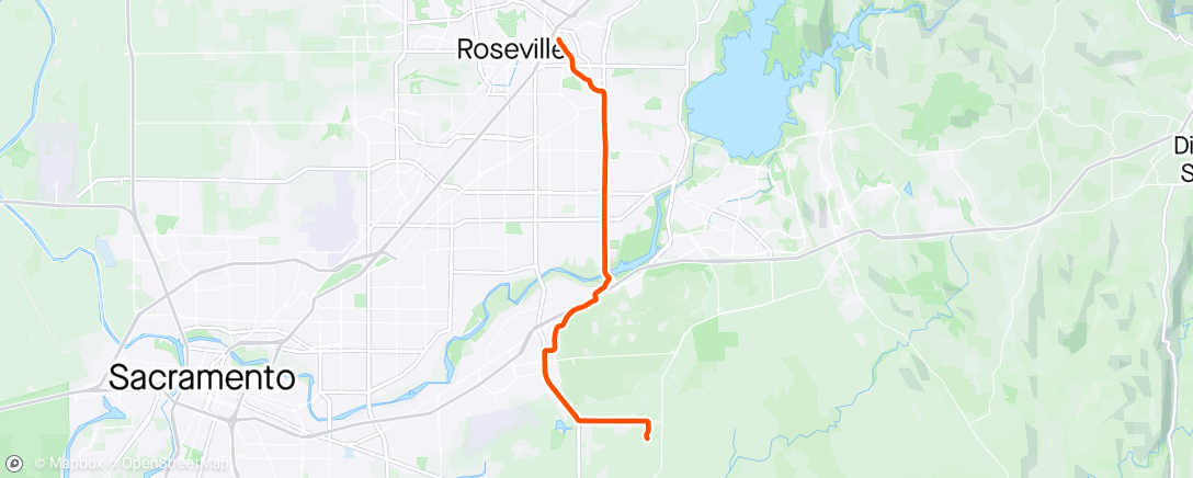 Map of the activity, Roseville to Home