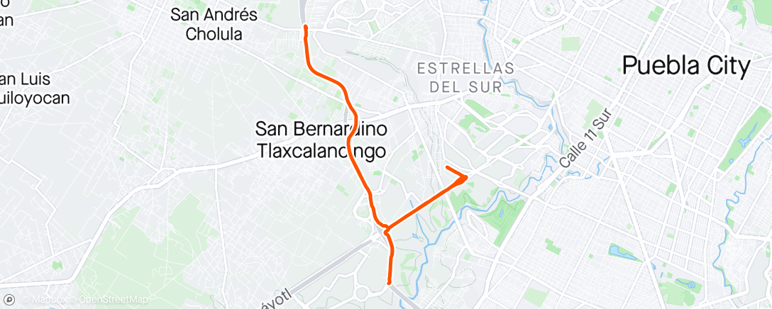 Mappa dell'attività Vuelta ciclista a la hora del almuerzo