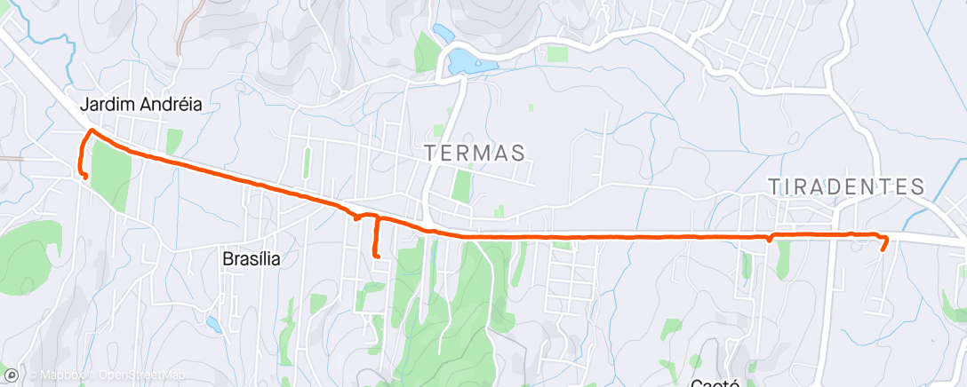 Map of the activity, Caminhada de leve