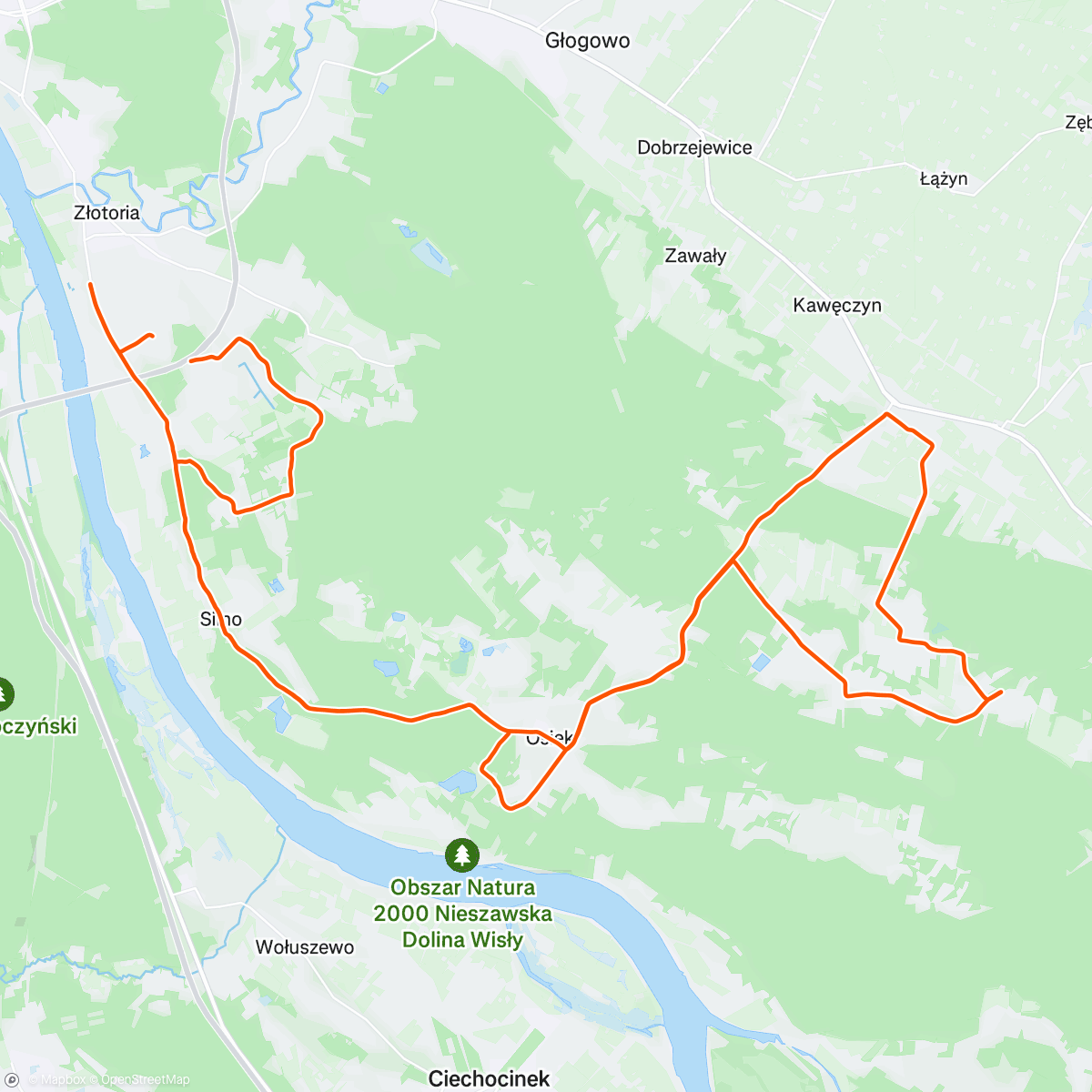 Mappa dell'attività Lunch Ride